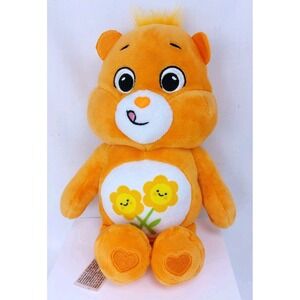 CARE BEARS Friend Bear Basic Fun Yellow Flowers 10" Orange Soft Plush 2022
